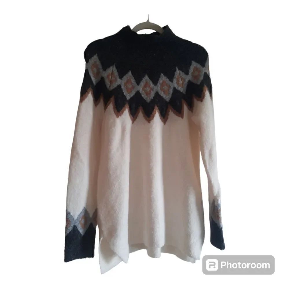 Abercrombie and Fitch Nordic Fair Isle Wool Blend Sweater